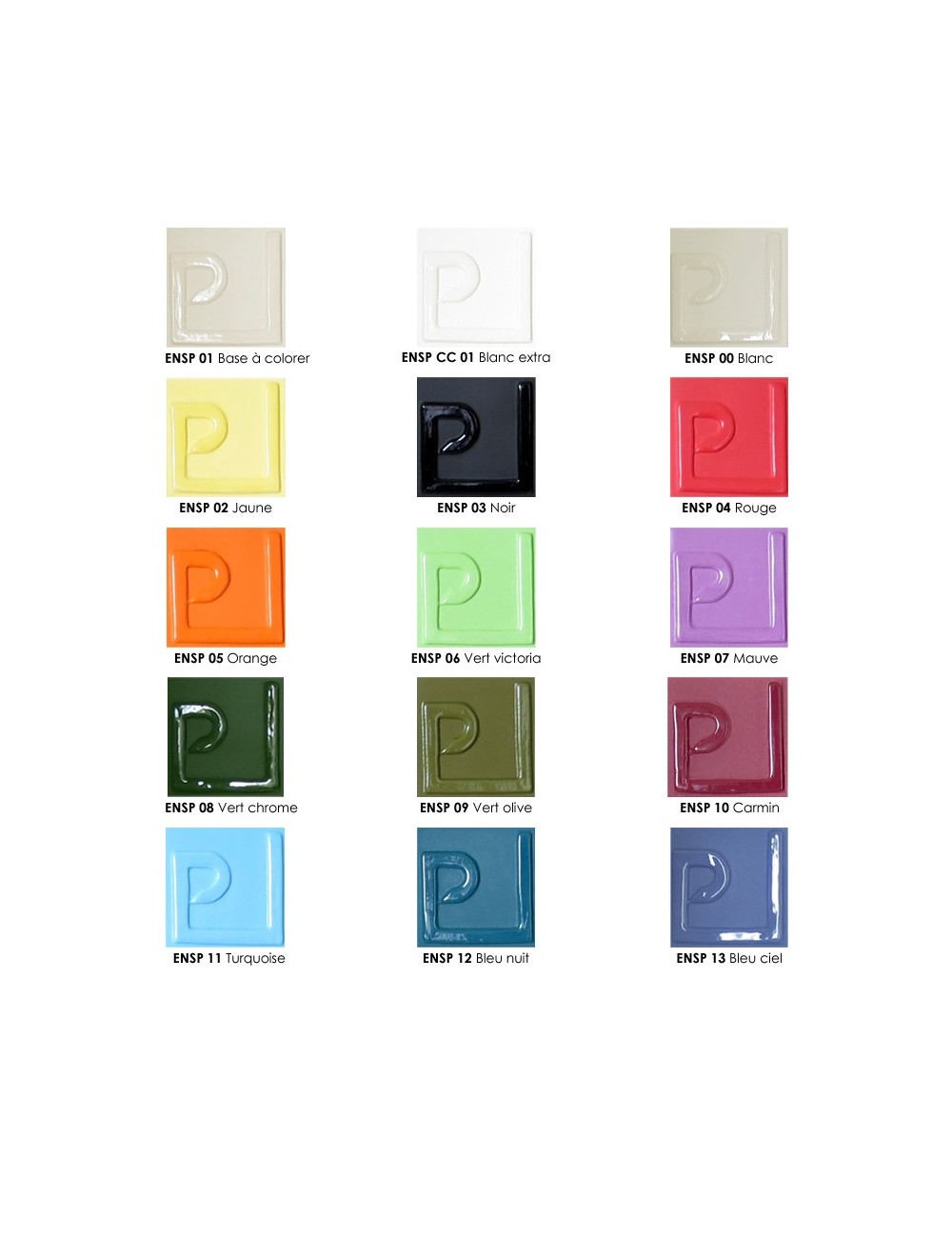 ENGOBE FAÏENCE LIQUIDE SANS PLOMB BASE À COLORER 250GR ENSP01L