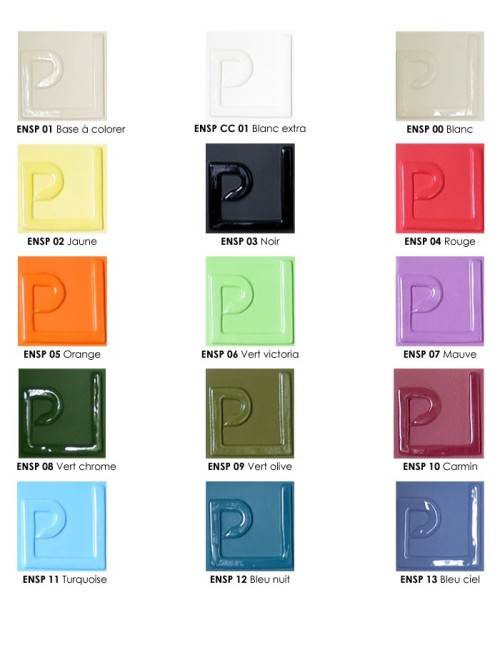 ENGOBE FAÏENCE LIQUIDE SANS PLOMB BASE À COLORER 1KG ENSP01LL