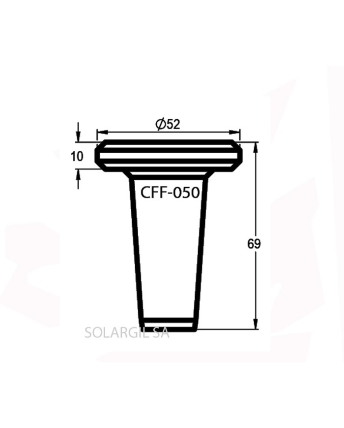 CUPLOCKS MODELE CONIQUE Ø EXT 52 X H 69 MM