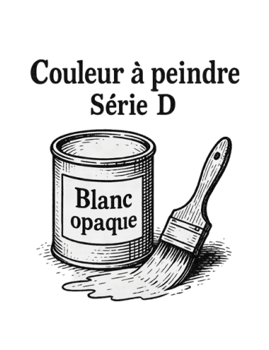 COLORANT Série D BLANC OPAQUE  D60