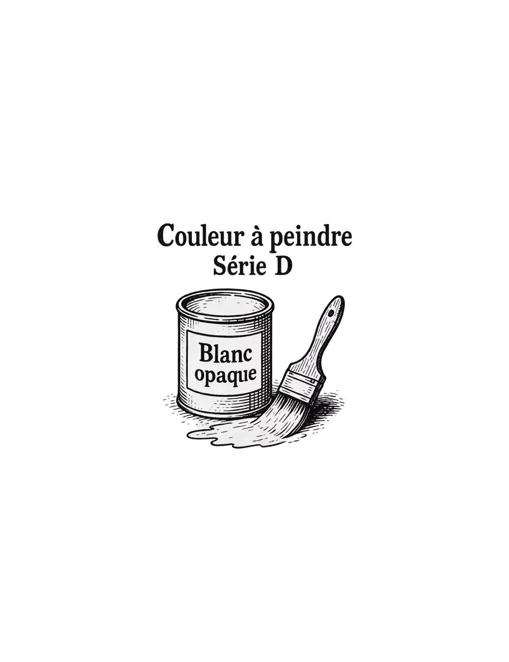 COLORANT Série D BLANC OPAQUE  D60