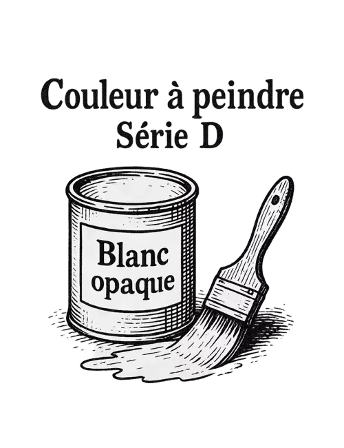 COLORANT Série D BLANC OPAQUE  D60