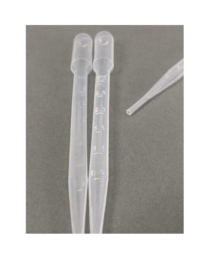 PIPETTE A BULBE POLYPROPYLENE 7ML graduées a 3ml LOT DE 10 UNITES