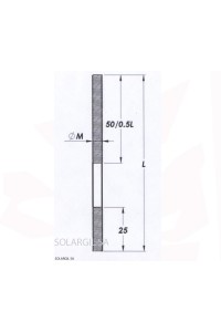 TIGE INOX REFRACT.AISI-310 Ø 6 MM  + 2 EMBOUTS POUR ACCROCHE CER