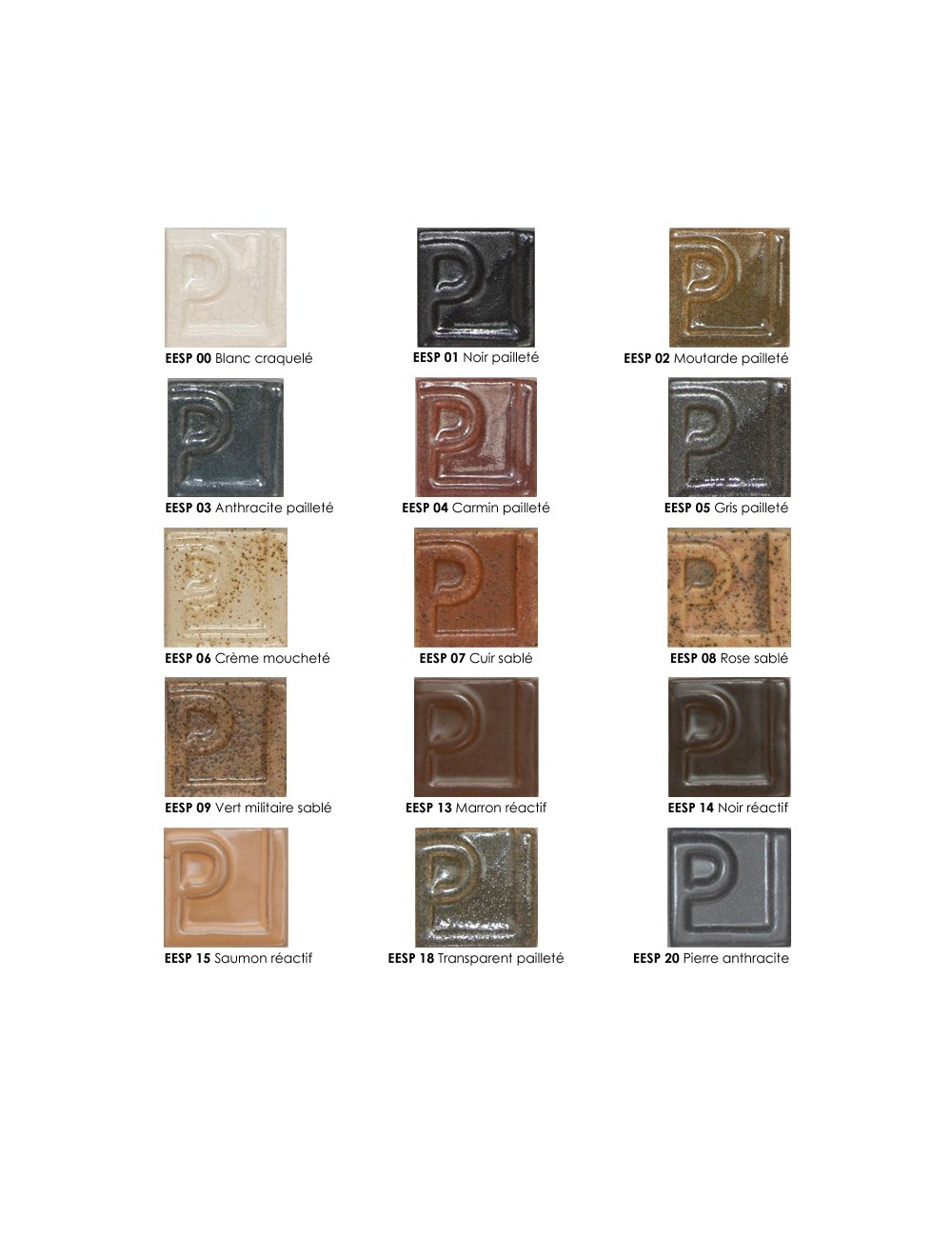 ÉMAIL FAÏENCE LIQUIDE OPAQUE À EFFET SS PLOMB LUSTRE FER 1KG EESP44LL