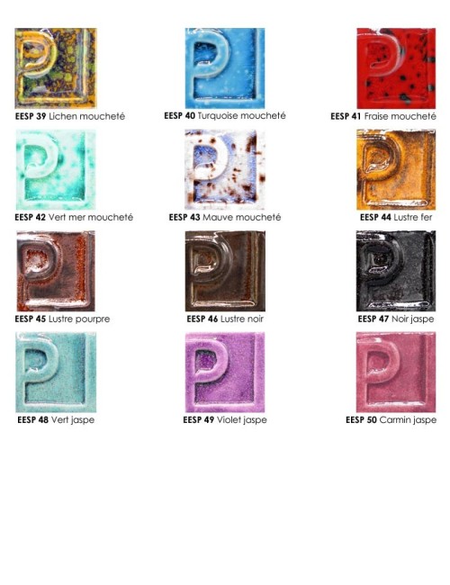 ÉMAIL FAÏENCE LIQUIDE OPAQUE À EFFET SS PLOMB LUSTRE FER 1KG EESP44LL