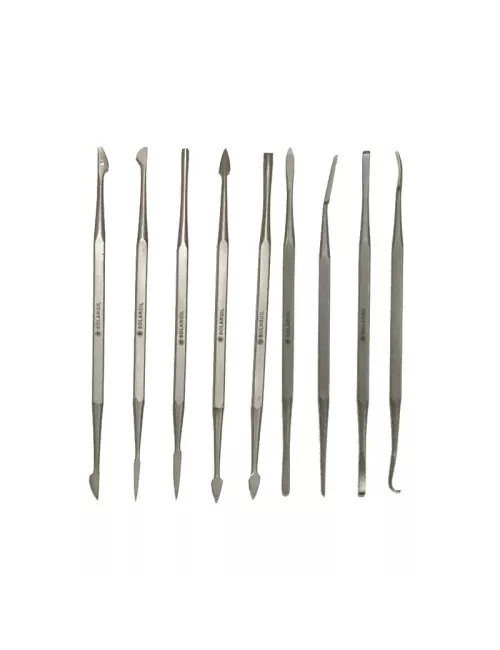 KIT 9 OUTILS INOX DOUBLE 140 MM
