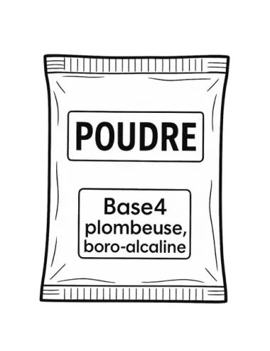 ÉMAIL FAÏENCE & RAKU BORO-ALCALINE VERT BASE 4% Cu  BASE4