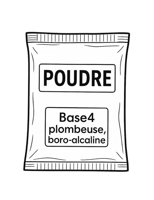 ÉMAIL FAÏENCE & RAKU BORO-ALCALINE VERT BASE 4% Cu  BASE4