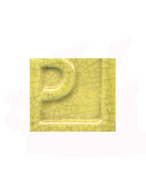 ÉMAIL FAÏENCE & RAKU CRAQUELÉ JAUNE 5669