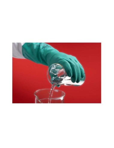 GANTS PVC MANIPULATION FIBRE OU LIQUIDE L 330 MM TAILLE 7