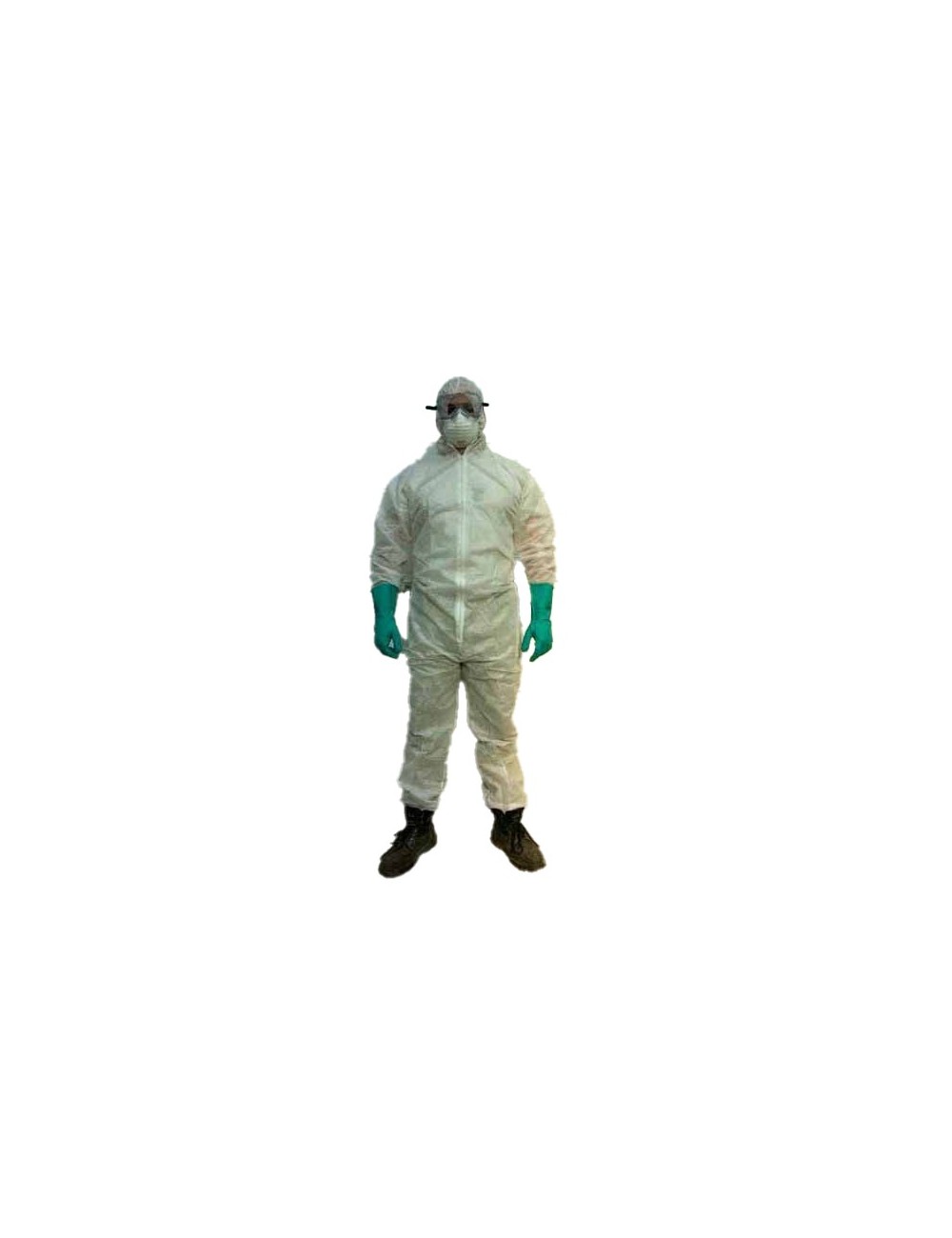 COMBINAISON BLANCHE AVEC CAGOULE EN POLYPROPYLENE TAILLE XL