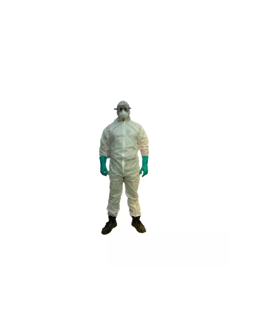 COMBINAISON BLANCHE AVEC CAGOULE EN POLYPROPYLENE TAILLE XL