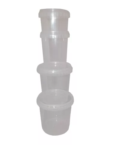 POT PLASTIQUE AVEC COUVERCLE ETANCHE 520ML