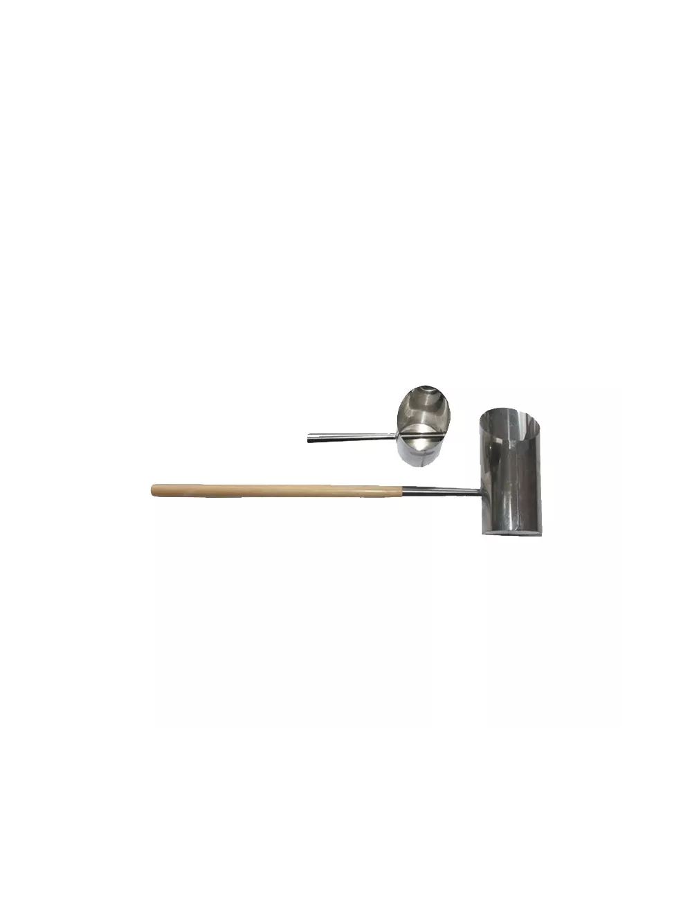 LOUCHE EMAIL 200 ML MANCHE BOIS 300 MM