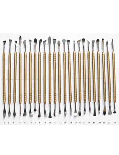 OUTIL INOX DOUBLE 180mm MANCHE ALUMINIUM