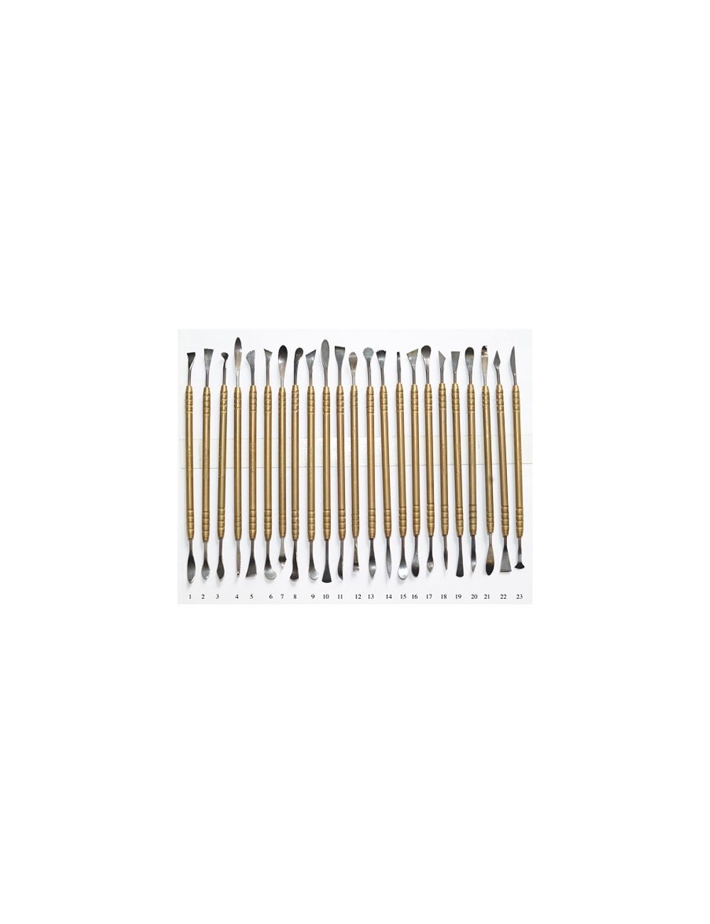 OUTIL INOX DOUBLE 180mm MANCHE ALUMINIUM