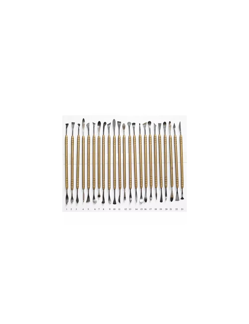 OUTIL INOX DOUBLE 180mm MANCHE ALUMINIUM