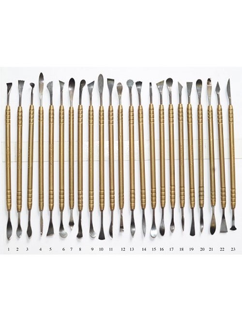 OUTIL INOX DOUBLE 180mm MANCHE ALUMINIUM