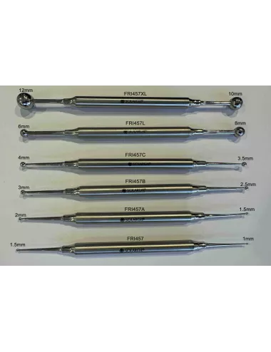 OUTIL INOX 165mm DOUBLE BOULE Ø 8-6