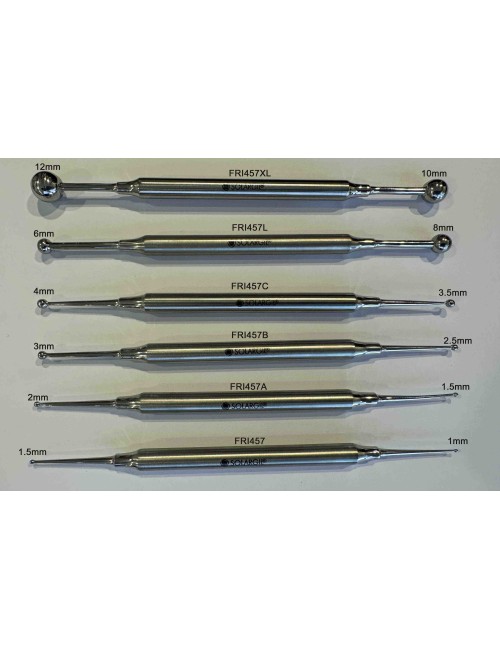 OUTIL INOX 165mm DOUBLE BOULE Ø 8-6