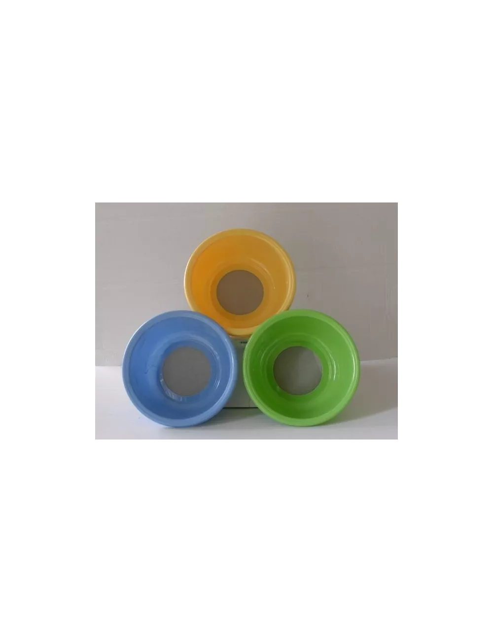 TAMIS PLASTIQUE JAUNE DIAM. 160 H. 65 MAILLE 120