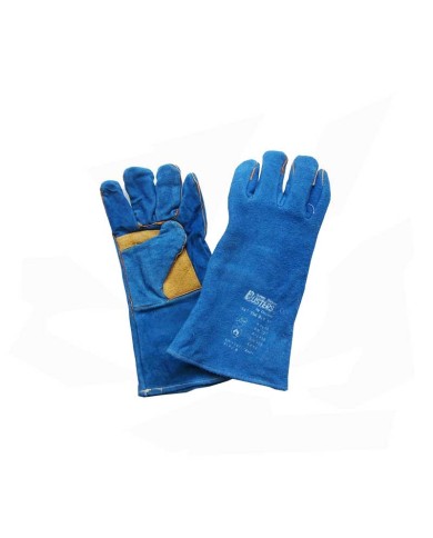 GANTS RAKU CUIR BLEU TRAITE DOUBLE