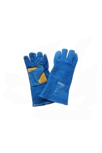 GANTS RAKU CUIR BLEU TRAITE DOUBLE