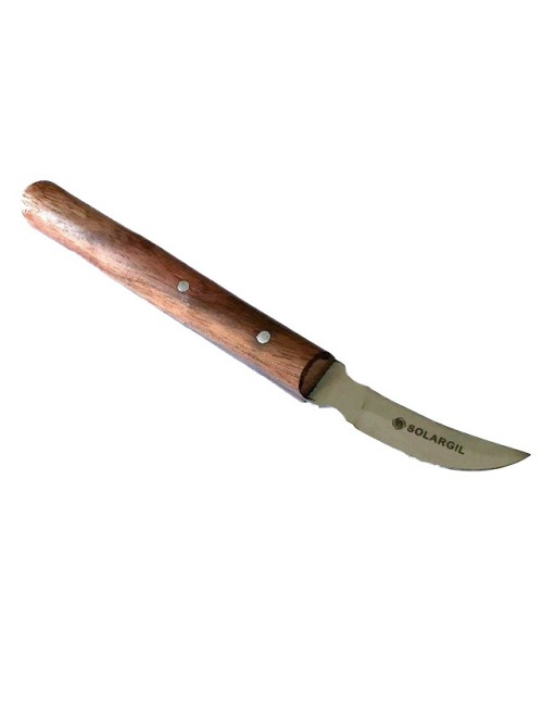 COUTEAU COURBE MANCHE BOIS HTE QUALITE