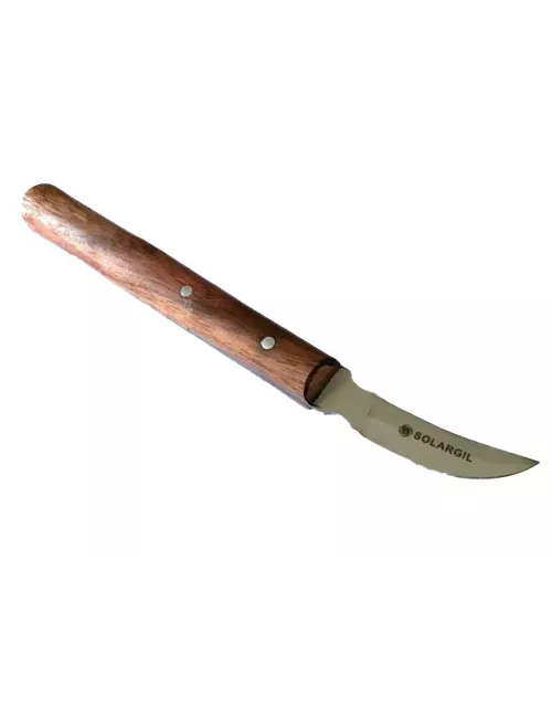 COUTEAU COURBE MANCHE BOIS HTE QUALITE