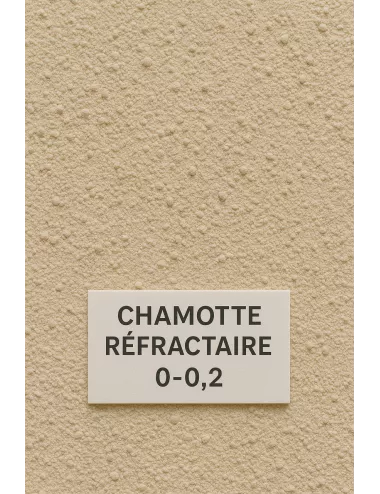 Chamotte réfractaire 0–0,2 mm CHAM02-2 – Granulat fin pour céramique et réfractaires