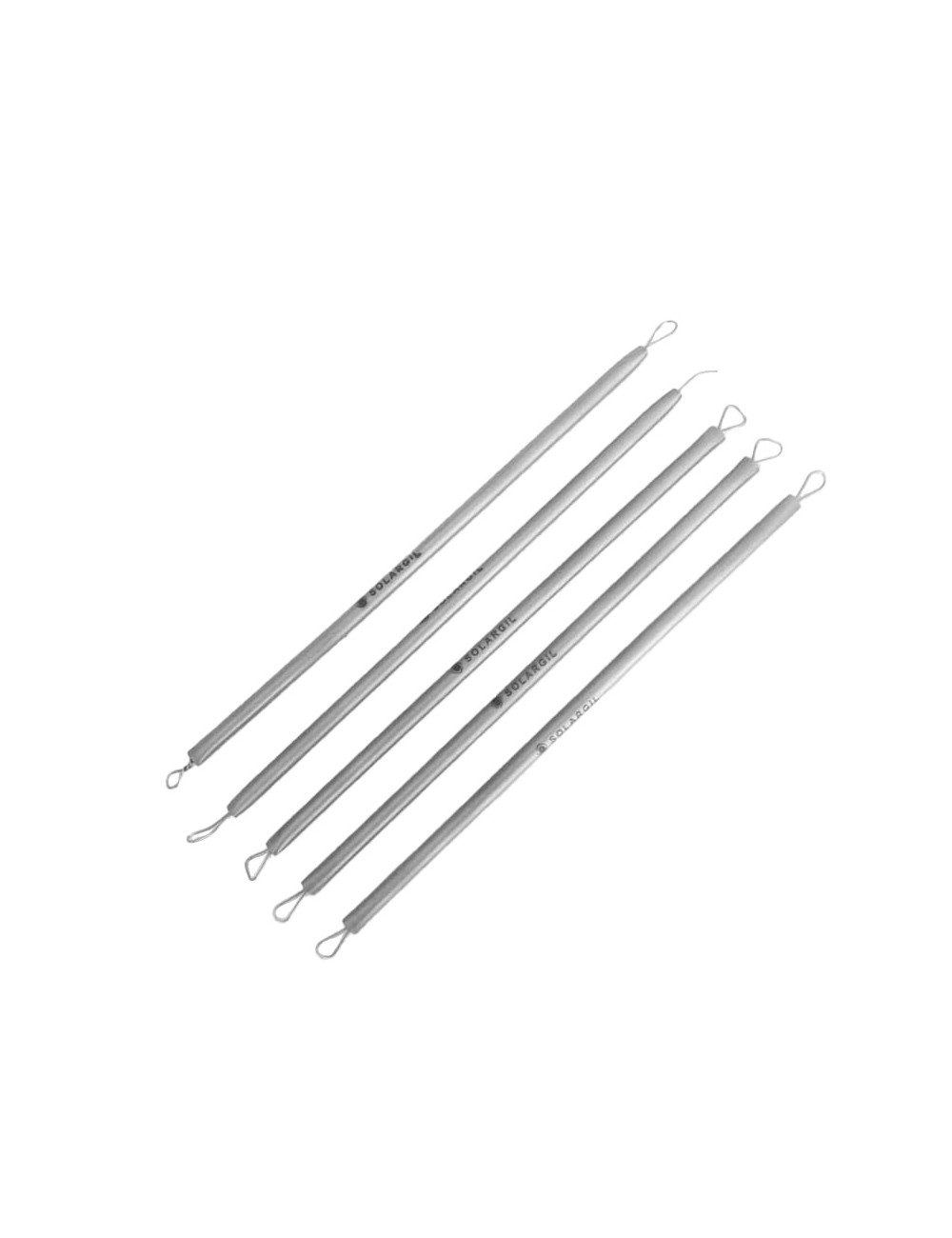 KIT DE 5 MIRETTES INOX DOUBLE EXTRA FINES FIL ROND 150 MM