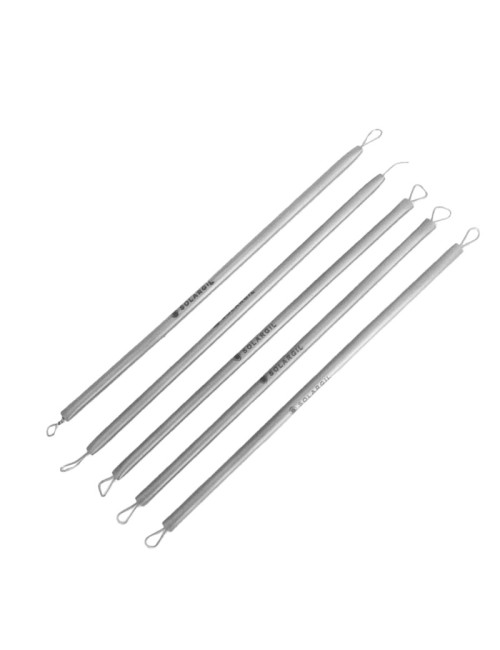 KIT DE 5 MIRETTES INOX DOUBLE EXTRA FINES FIL ROND 150 MM