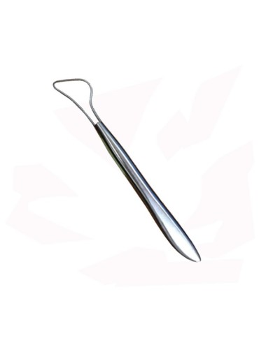 MIRETTE-EBAUCHOIR INOX FIL ROND 245 MM AVEC DENTS