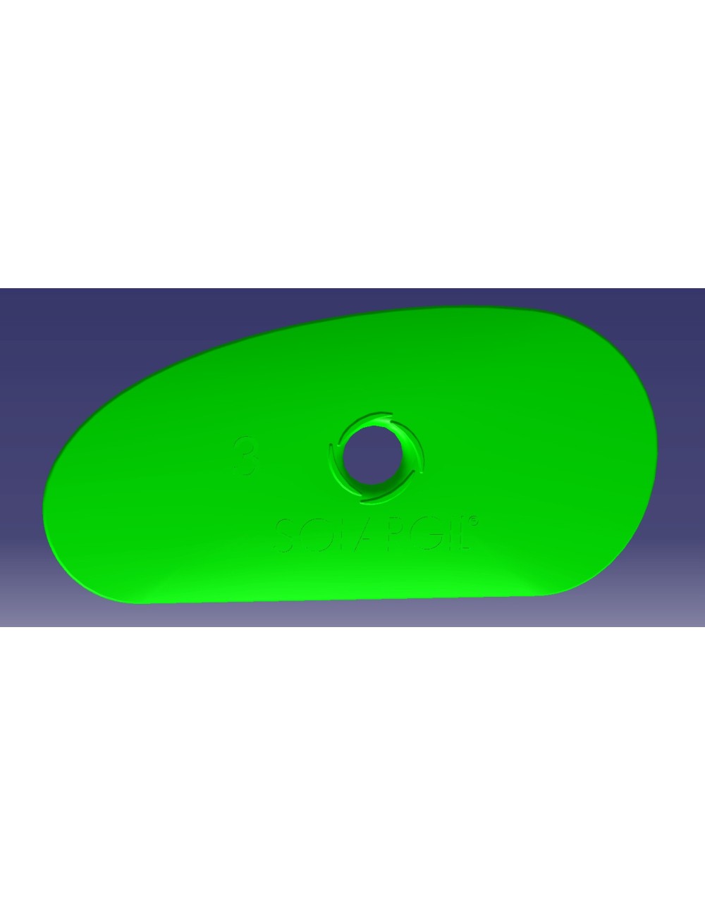 SPATULA DEMI-OVALE 105*50 MM SPA3