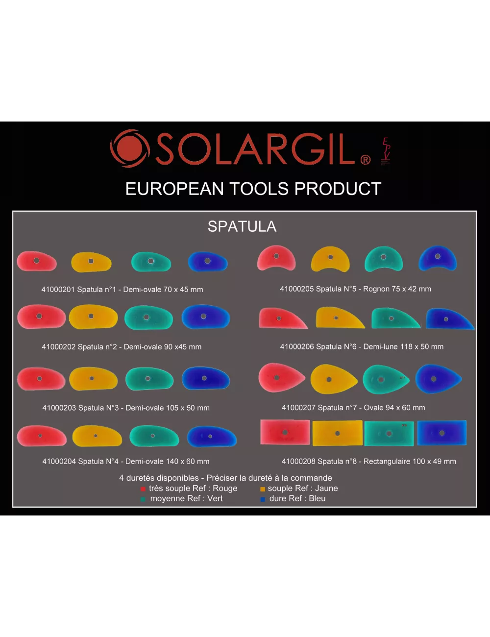SPATULA DEMI-OVALE 70*45 MM SPA1