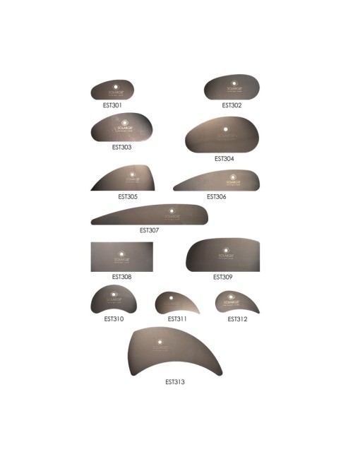 ESTEQUE INOX DEMI-LUNE RIGIDE 152 x 40 MM