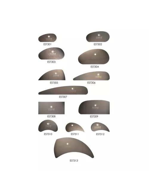 ESTEQUE INOX DEMI-LUNE RIGIDE 152 x 40 MM