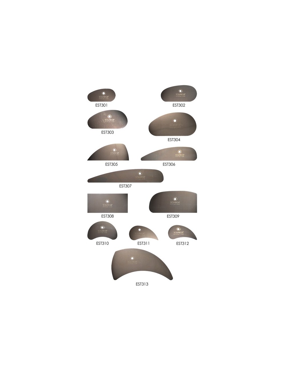 ESTEQUE INOX DEMI-LUNE SOUPLE 120 x 50 MM