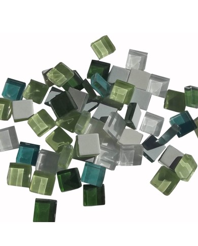 MOSAIQUE BACCARA 10x10mm PANACHE JADE