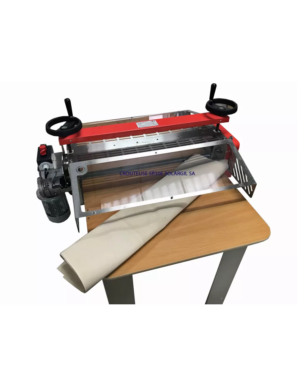 CROUTEUSE ELECTRIQUE DOUBLE ROULEAUX MONTEE SUR TABLE SR-30E