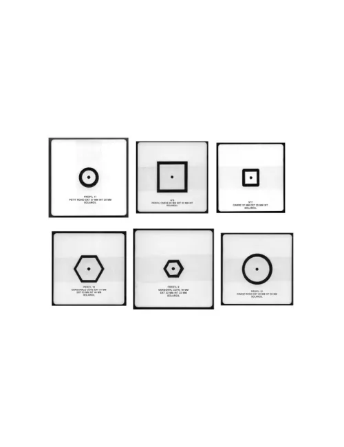 6 PROFILS CREUX EN TEFLON ET 1 PORTE PROFIL EN INOX