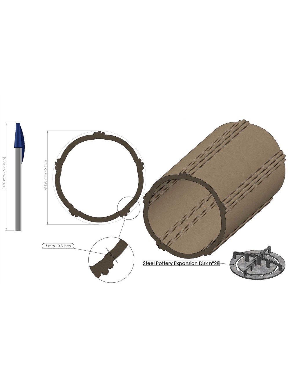 PROFIL EXPANSION CREUX 28 SP95