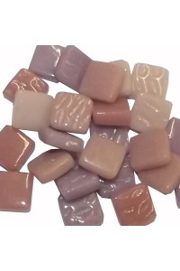 MOSAIQUE SMALT CARREE 12x12mm PANACHE MAUVE