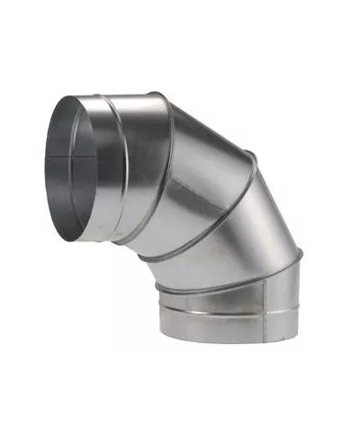 COUDE ACIER GALVANISE A 90°C POUR CABINE CPG ET CPA