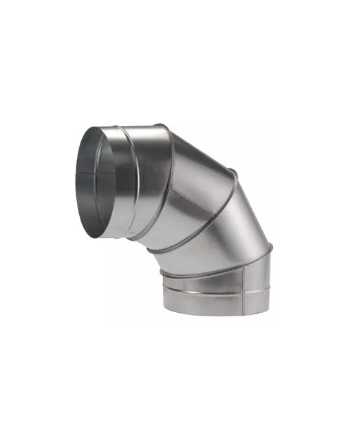 COUDE ACIER GALVANISE A 90°C POUR CABINE CPG ET CPA