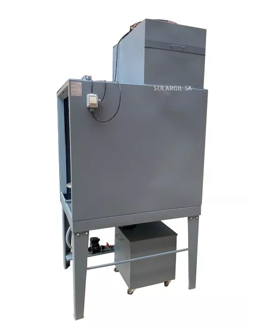 CABINE D'EMAILLAGE CPA2-INOX RECYCLE  RIDEAU D'EAU SS SORTIE EXT