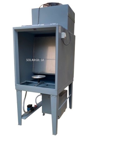 CABINE D'EMAILLAGE CPA2-INOX RECYCLE  RIDEAU D'EAU SS SORTIE EXT