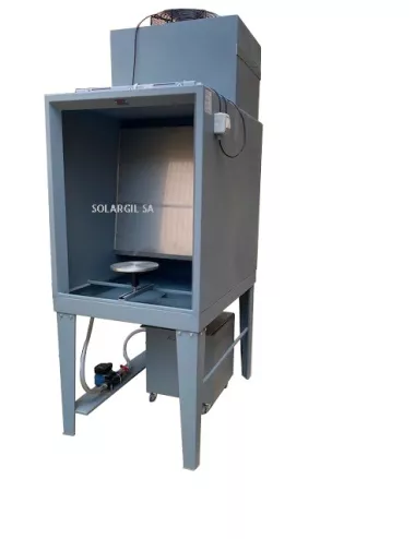 CABINE D'EMAILLAGE CPA2-INOX RECYCLE RIDEAU D'EAU SS SORTIE EXT