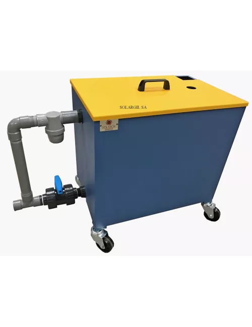 BAC DE DECANTATION 100 LITRES INOX AVEC 2 PANIERS FILTRATION